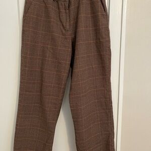 Vintage Women’s 70s 80s LL Bean Plaid Pants Trousers Size 10 cotton brown